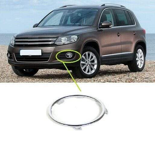 VK5560E VW Tiguan 2011-2016 Front Bumper Fog Grille Chrome Ring Moulding Passenger Side