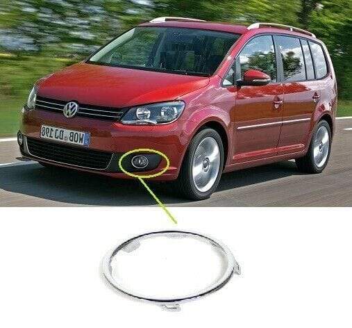 VK5560F VW Touran 2010-2015 Front Bumper Fog Grille Chrome Ring Moulding Passenger Side
