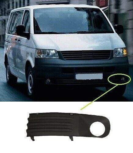 VK5568 VW Transporter T5 2004-2009 Front Bumper Fog Grille With Fog Lamp Hole Passenger Side
