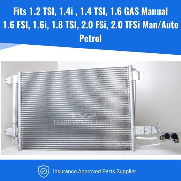Fits Skoda Octavia Ii 2004-2013 Air Con Condenser (1.2 Tsi, 1.4 I 16V, 1.4 Tsi, 1.6 Gas Manual) (1.6 Fsi, 1.6 I 16V, 1.8 Tsi, 2.0 Fsi, 2.0 Tfsi Manual/Automatic) (Petrol)With Dryer Corrosion Protected
