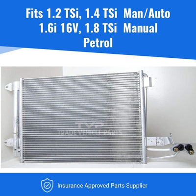 Fits Skoda Yeti 2009-2018 Air Con Condenser 1.2,1.4,1.6,1.8 Petrol Manual/Automatic - tradevehicleparts.co.uk