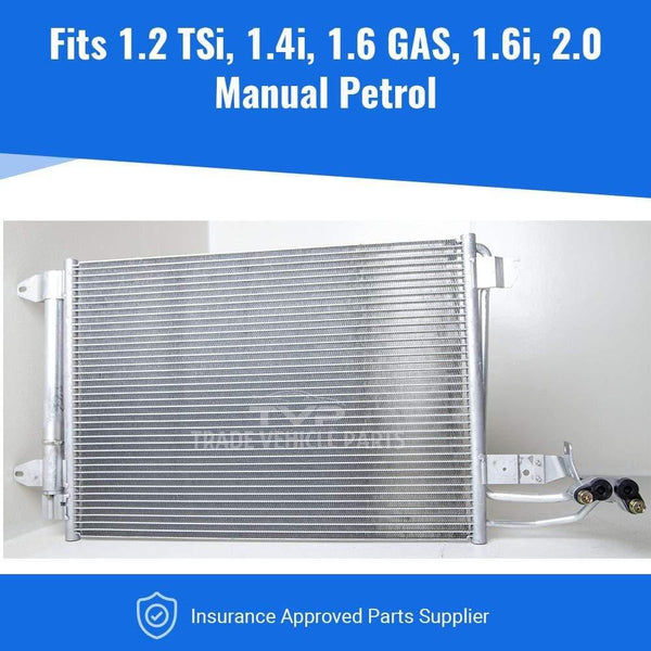 Fits VW Caddy Iii (2K,2C) 2004-2010 Air Con Condenser (1.2 Tsi, 1.4I 16V, 1.6 Gas, 1.6I 16V, 2.0) (Petrol) (Manual)With Dryer Corrosion Protected