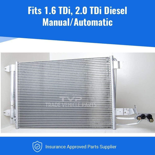 Fits VW Golf Mk6 2009-2012 Air Con Condenser 1.6 2.0 Tdi Diesel Manual/Automatic - image 2