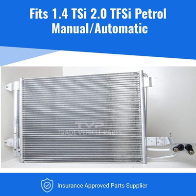 Fits VW Scirocco 137 138 2008-2017 Air Con Condenser 1.4 Tsi 2.0 Tfsi Petrol Man/Auto - tradevehicleparts.co.uk