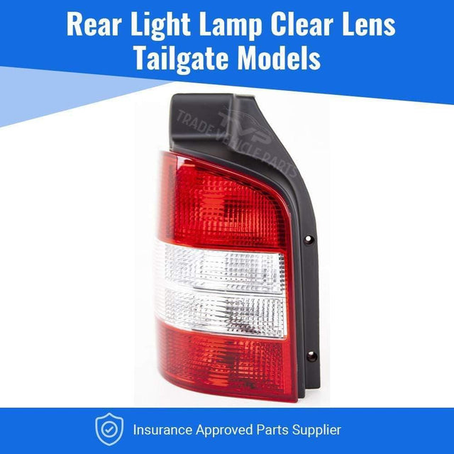 Fits VW Transporter T5 2004-2009 Rear Light Lamp Tailgate Models Clear Passenger Side - image 2