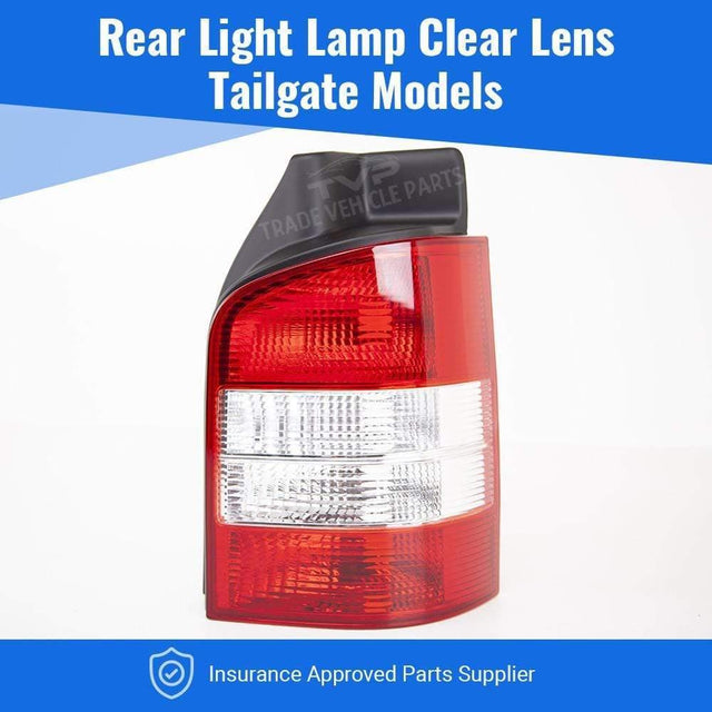 Fits VW Caravelle 2004-2009 Rear Light Lamp Tailgate Models Clear Lens Driver Side - image 2