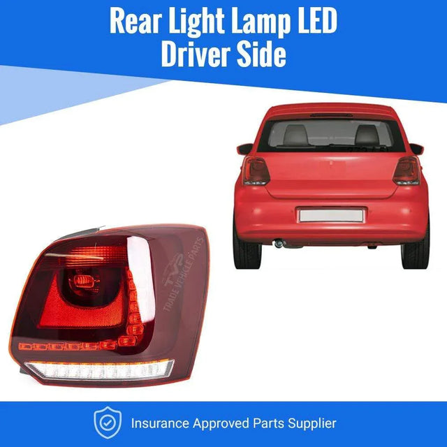Fits VW Polo 2009-2014 Rear Light Lamp Led Driver Side - image 2