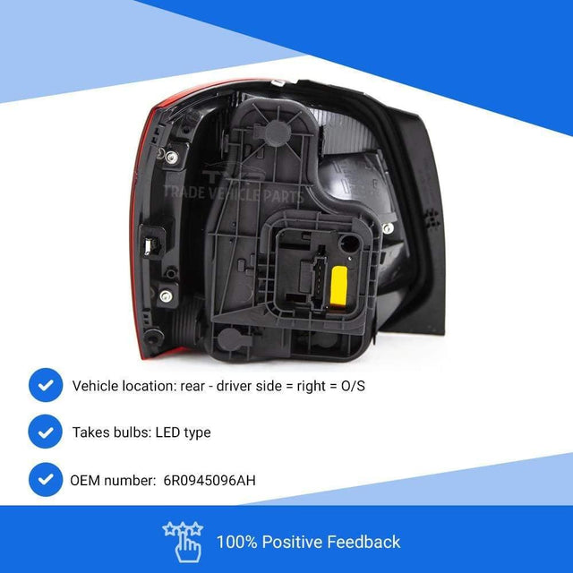 Fits VW Polo 2009-2014 Rear Light Lamp Led Driver Side - image 3