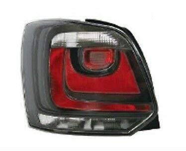 Fits VW Polo 2009-2014 Rear Light Lamp Passenger Side Black Type - tradevehicleparts.co.uk