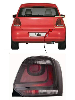 Fits VW Polo 2009-2014 Rear Light Lamp Driver Side Black Type - tradevehicleparts.co.uk