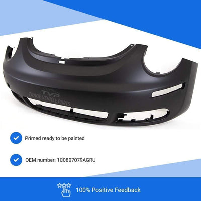 Fits VW Beetle 2006-2011 Front Bumper Primed - tradevehicleparts.co.uk