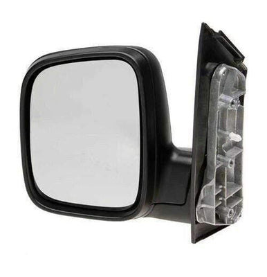 Fits VW Caddy 2004- Door Wing Mirror Manual Black Passenger Side - tradevehicleparts.co.uk