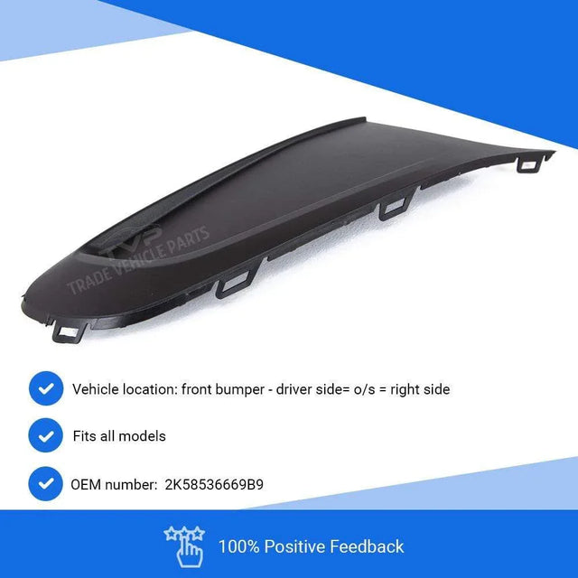 Fits VW Caddy 2010-2015 / VW Touran 2010-2015 Front Bumper Grille Fog Cover Driver Side  - image 5