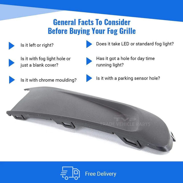 Fits VW Caddy 2010-2015 / VW Touran 2010-2015 Front Bumper Grille Fog Cover Passenger Side  - image 6