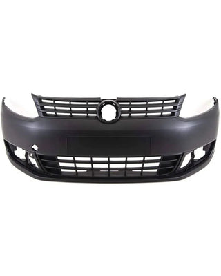 Fits VW Caddy 2011-2015 Front Bumper Black Textured No Pdc Or Washer Holes - tradevehicleparts.co.uk