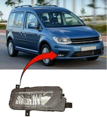 Fits VW Caddy 2015- Fog Light Lamp W/O Motor Driver Side - tradevehicleparts.co.uk