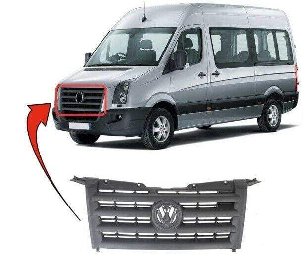 VW Crafter 2006-2017 Main Centre Front Bumper Grille Primed