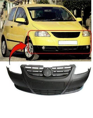 Fits VW Fox 2005-2011 Front Bumper Mat Black Without Fog Holes - tradevehicleparts.co.uk