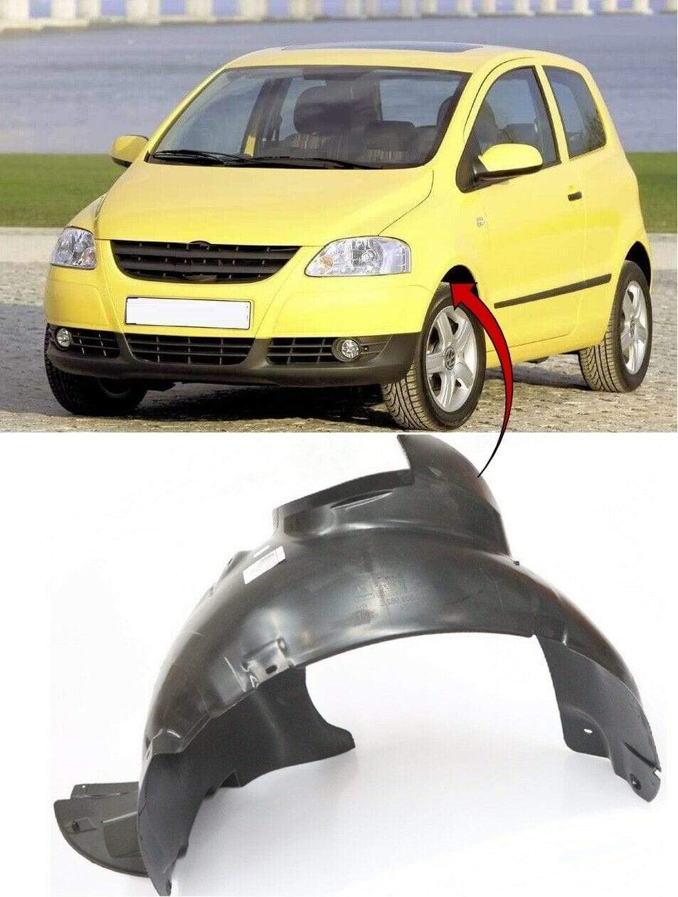 VW Fox 2005-2011 Front Wing Arch Liner Splash Guard Passenger Side
