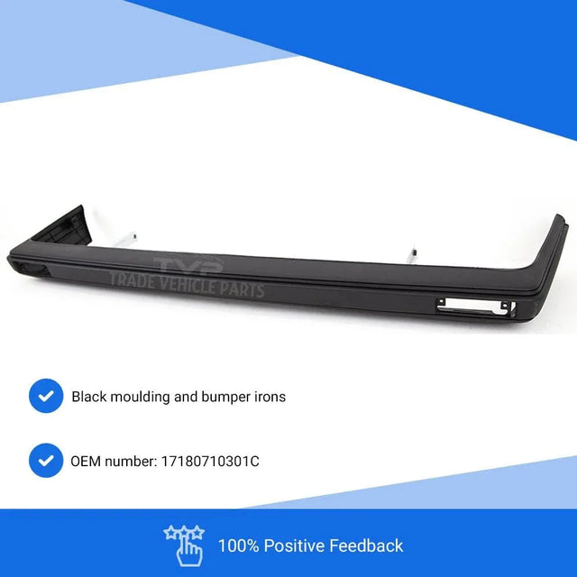 Fits VW Golf Mk1 1978-1983 /Caddy 1983-1992 Front Bumper Black With Black Moulding And Bumper Irons - image 3