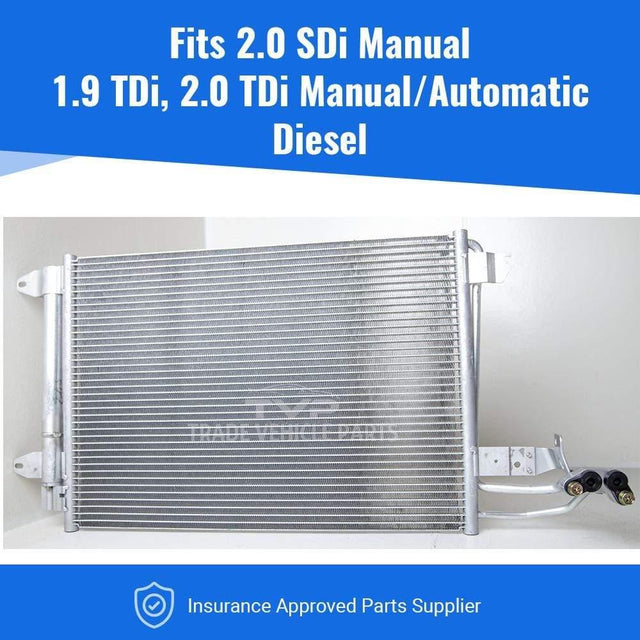 Fits VW Golf Mk5 2004-2008 Air Con Condenser (1.9 Tdi, 2.0 Tdi Man/Auto) (2.0 Sdi Man)With Dryer Corrosion Protected - image 2