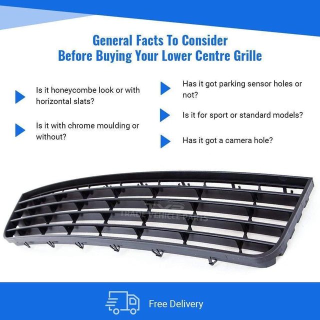 Fits VW Golf Mk5 Hatchback 2004-2008 Front Bumper Grille Centre - image 5