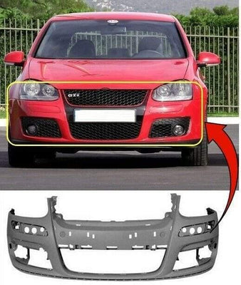 Fits VW Golf Mk5 2004-2008 Gti All Models & 2006-2008 Gt-Tdi Front Bumper Primed - tradevehicleparts.co.uk