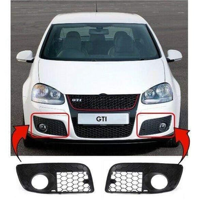 Fits VW Golf Mk5 2004-2008 Gti Gtd Front Bumper Fog Grille Pair Left & Right - tradevehicleparts.co.uk