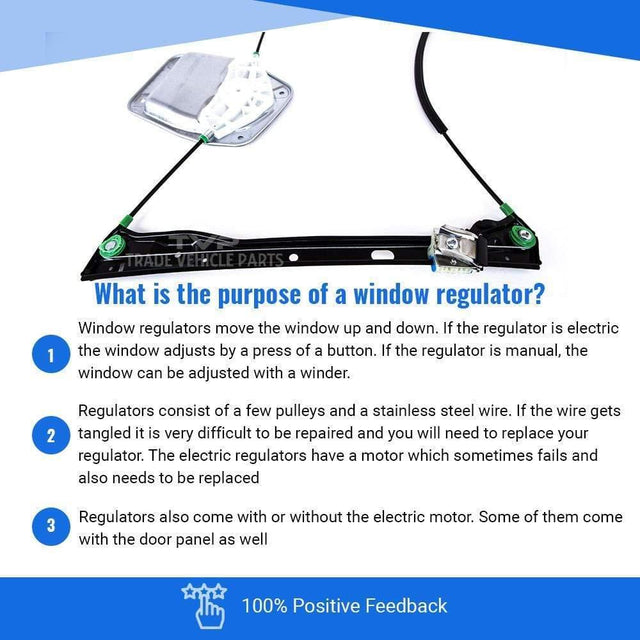 Fits VW Golf Mk5 Hatchback 3Dr 2004-2008 Front Electric Window Regulator W/O Motor Driver Side - image 3