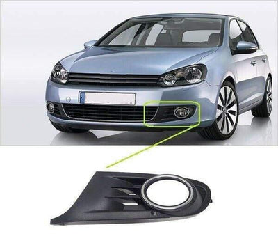 Fits VW Golf Mk6 2008-2013 Front Bumper Fog Grille - Chrome Surround Passenger Side - tradevehicleparts.co.uk