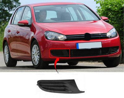 Fits VW Golf Mk6 2008-2013 Front Bumper Fog Grille W/O Fog Hole Driver Side Standard Models Not For Golf Plus - tradevehicleparts.co.uk