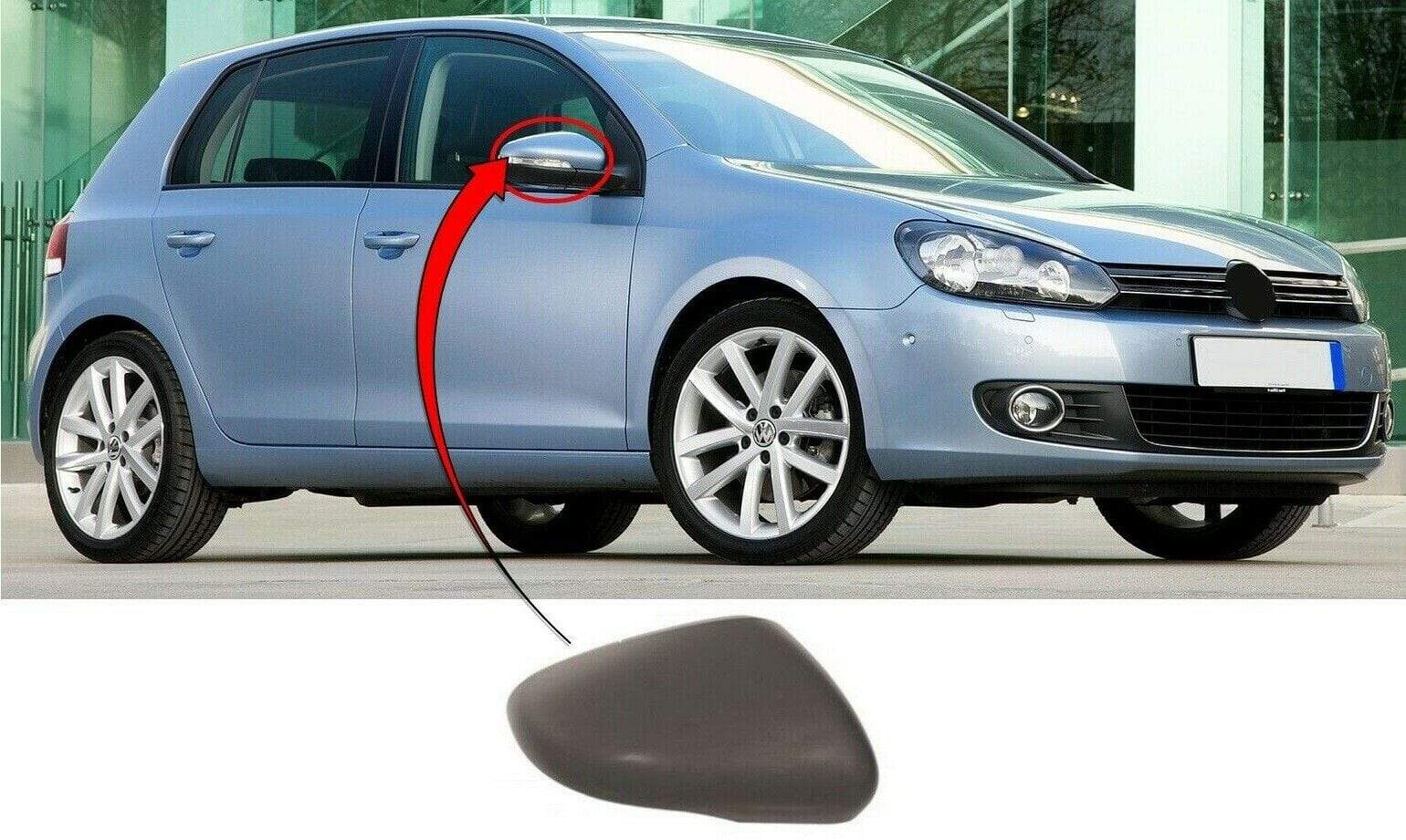 VW Golf Mk6 2009-2012 Door Wing Mirror Cover Primed Driver Side