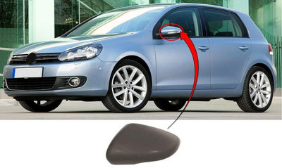 Fits VW Golf Mk6 2009-2012 Door Wing Mirror Cover Primed Passenger Side - tradevehicleparts.co.uk