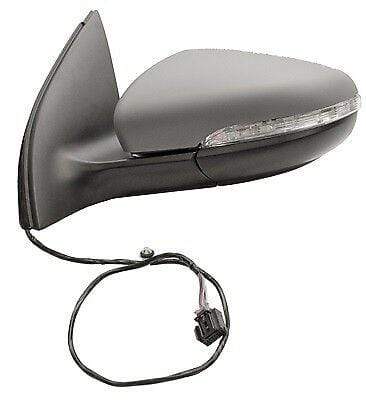 VW Golf Mk6 2009-2012 Door Wing Mirror Electric Heated Power Fold With Indicator, Puddle Lamp Primed Passenger Side