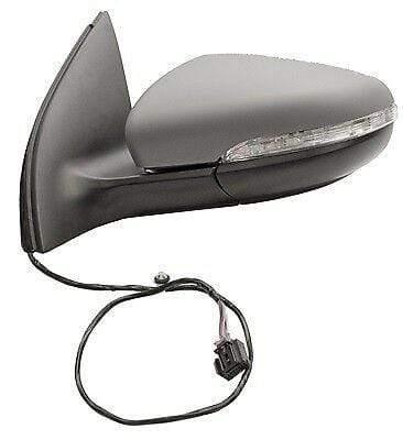 Fits VW Golf Mk6 2009-2012 Door Wing Mirror Electric Heated Power Fold With Indicator, Puddle Lamp Primed Passenger Side - tradevehicleparts.co.uk