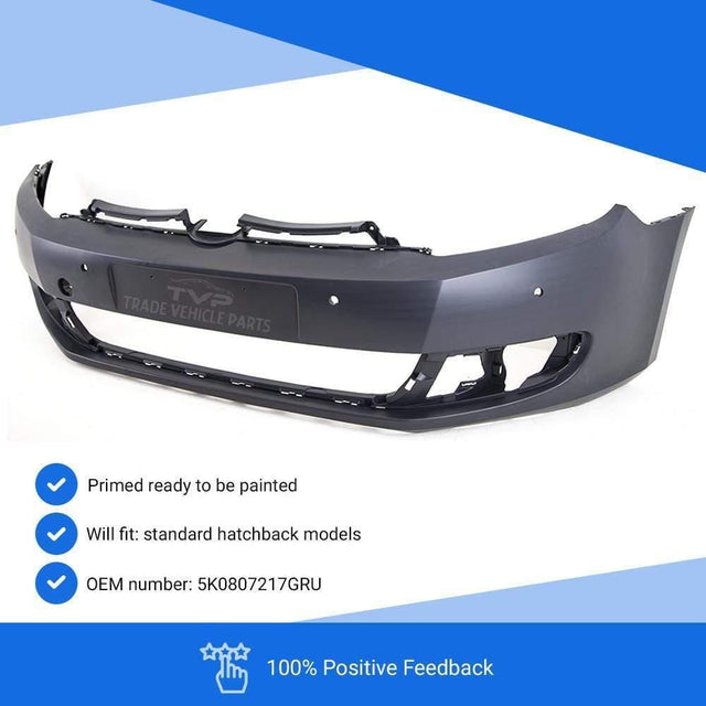 Fits VW Golf Mk6 2009­2012 Front Bumper Primed With Pdc No Washer Holes (Not For Estate Models) - image 3