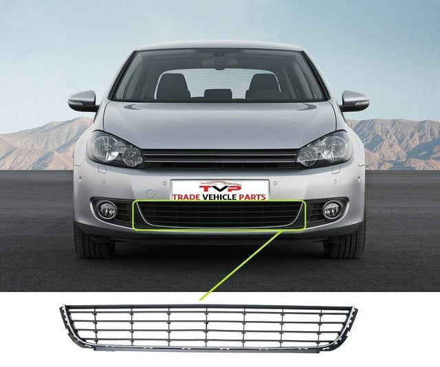 Fits VW Golf Mk6 2009-2012 Front Centre Bumper Grille Chrome Frame - image 3