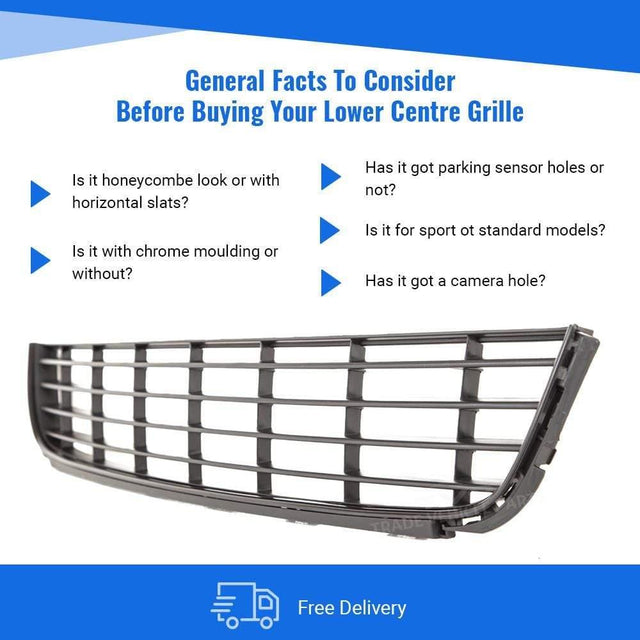 Fits VW Golf Mk6 2009-2012 Front Lower Centre Bumper Grille Black - image 4
