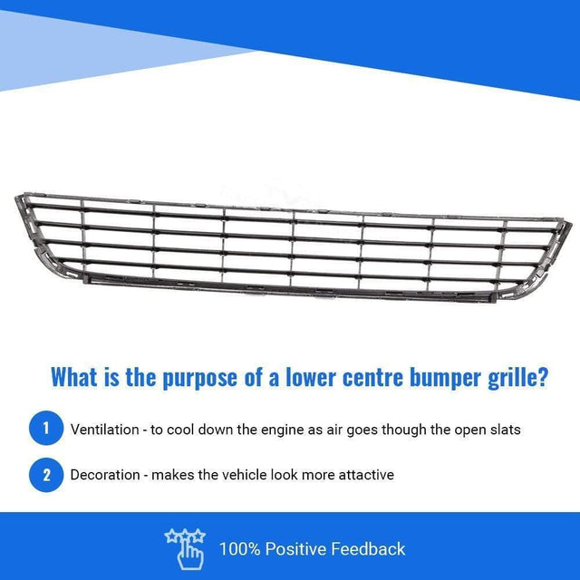 Fits VW Golf Mk6 2009-2012 Front Lower Centre Bumper Grille Black - image 5