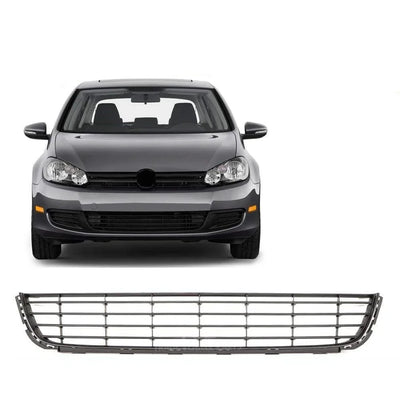 Fits VW Golf Mk6 2009-2012 Front Lower Centre Bumper Grille Black - tradevehicleparts.co.uk