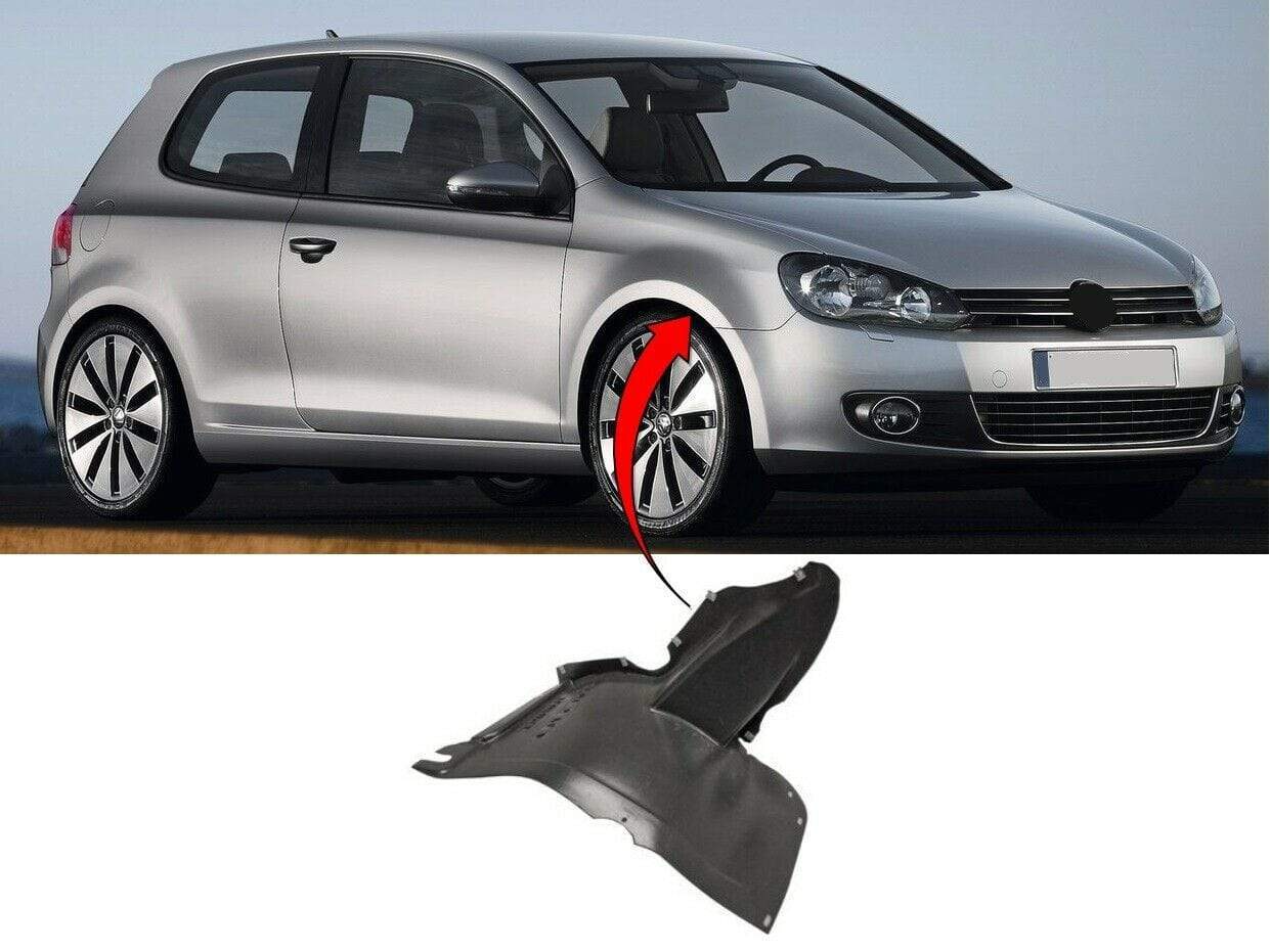 VW Golf Mk6 2009-2012 Front Wing Arch Liner Splash Guard Right Front Section