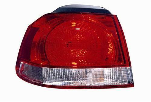VW Golf Mk6 2009-2012 Rear Light Lamp Outer Section Red Hella Design Left Side