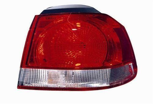 VW Golf Mk6 2009-2012 Rear Light Lamp Outer Section Red Hella Design Right Side