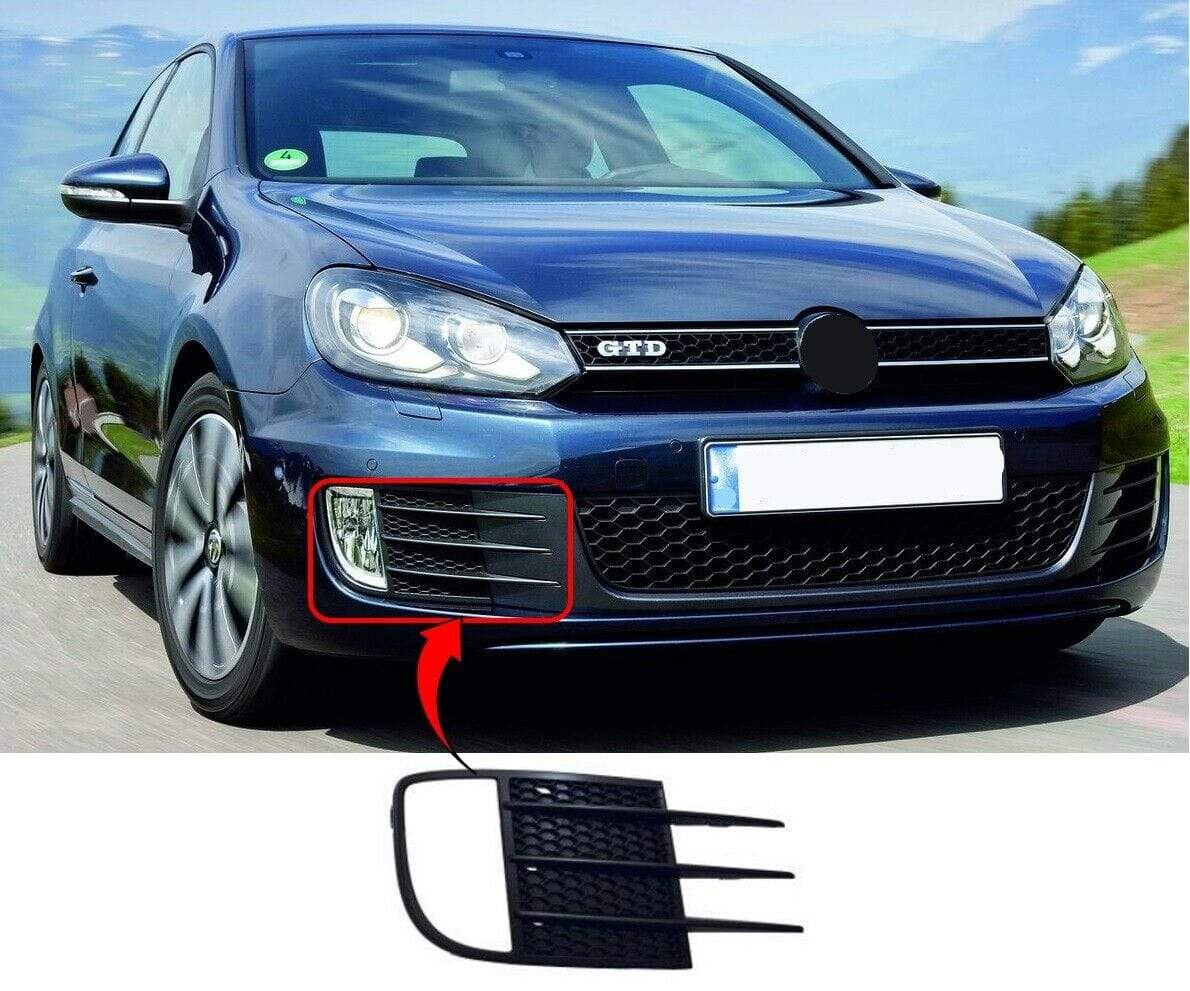 VW Golf Mk6 2009-2013 Front Bumper Fog Grille Gtd Gti Driver Side