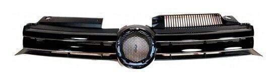 Fits VW Golf Mk6 2009-2013 Front Grille Main Standard Models Black With Chrome Trim - image 2