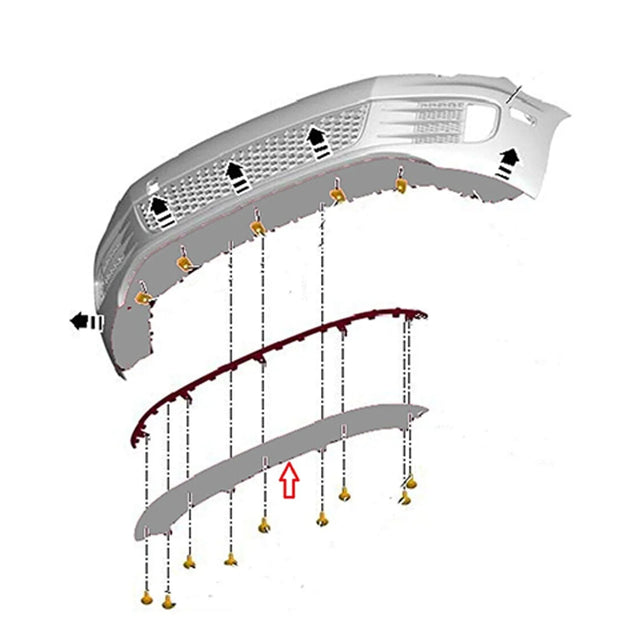 Fits VW Golf Mk6 Gti/Gtd 2009-2012 Front Bumper Spoiler Lower Lip Centre Not For Standard Models - image 8