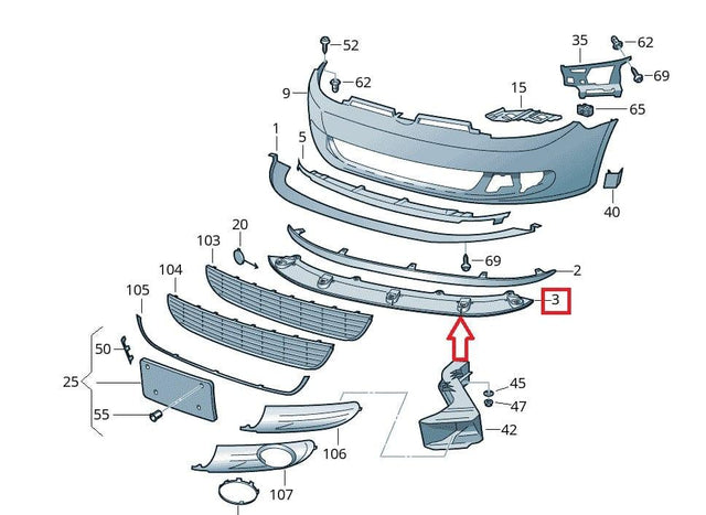 Fits VW Golf Mk6 Gti/Gtd 2009-2012 Front Bumper Spoiler Lower Lip Centre Not For Standard Models - image 9
