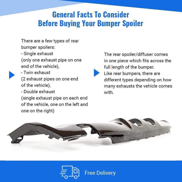 Fits VW Golf Mk6 R20 2009-2012 Rear Bumper Spoiler Diffuser Double Cut Out In Middle - image 4