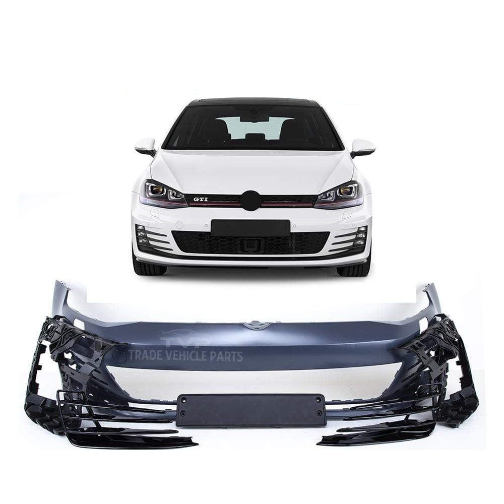 VW Golf Mk7 Gti 2013-2017 Front Bumper Primed Complete All Grilles & Brackets