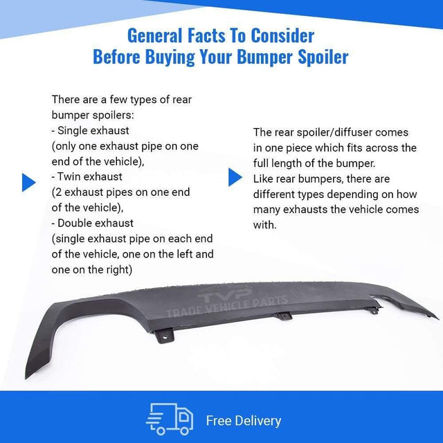 Fits VW Jetta 2014-2018 Rear Bumper Spoiler Diffuser - image 4